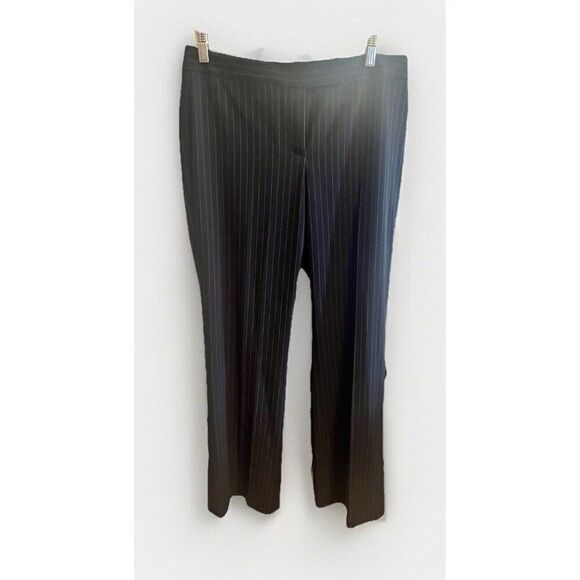 Tahari Black Pinstripe Minimalist Business Attire Dress Pants Size 10.    N - Picture 1 of 8
